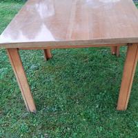 Tavolo quadrato in legno allungabile + 2 sedie