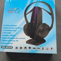 Cuffie Wireless TV PC Anziani Nere Televisione Ove