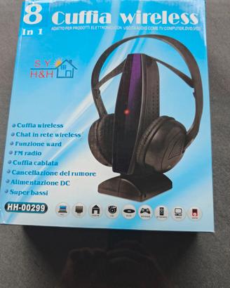 Cuffie Wireless TV PC Anziani Nere Televisione Ove