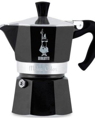 Moka Express Color, 3 Tazze, Manico Anti Scottatur