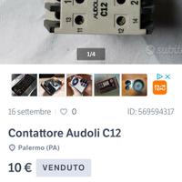 contattore Audoli C12 con bobina 380V