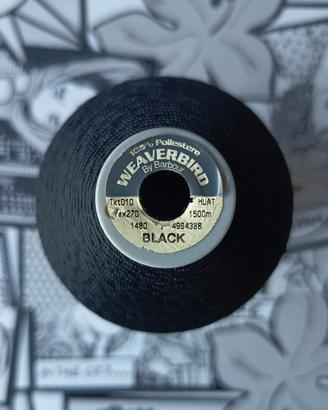 Filo Industriale Weavebird Poliestere Nero Tex 270