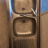 Lavello 2 Vasche con Alzatina INOX —comPLEtO —-