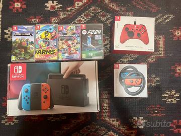 Nintendo Switch +4 giochi+accessori originali