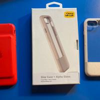 Iphone se apple red smart battery case + otterbox