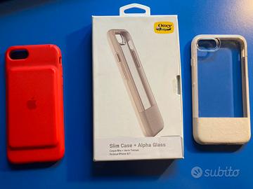 Iphone se apple red smart battery case + otterbox