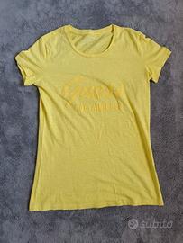 T-shirt Guess Los Angeles Gialla Glitter - M Donna