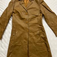 Trench in pelle beige donna Tg 44