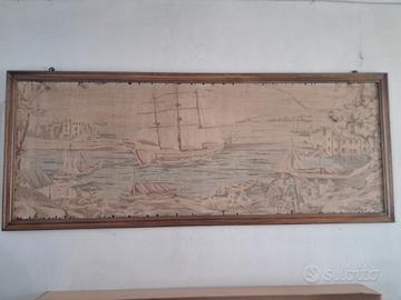 arazzo grandi dimensioni in cornice di legno