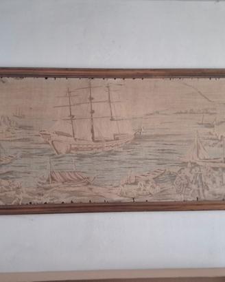 arazzo grandi dimensioni in cornice di legno