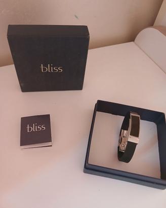 Bracciale bliss in caucciù, accaio e diamante.Nuov