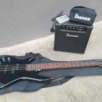 Basso Ibanez GSR190 Mancino con Ampli