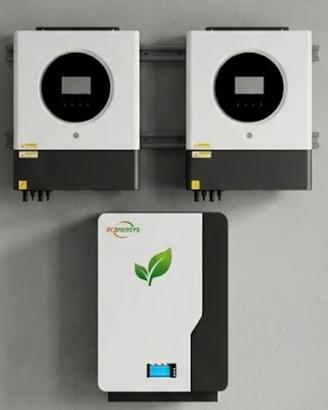 Batteria lifepo4 10kwh + 2 inverter FV 8kw