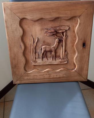 ANTA armadio SCOLPITA CON DECORAZIONE di CAMOSCIO