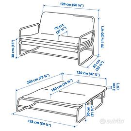 divano ikea letto 1 piazza e mezzo 