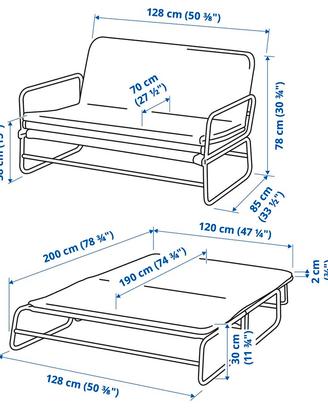 divano ikea letto 1 piazza e mezzo 