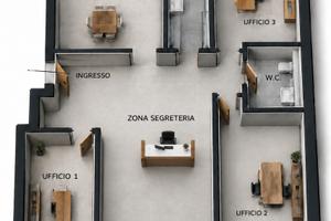 Via Zambra - 100 mq di ufficio ad ultimo piano