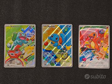 trio kanto starter primi compagni d'avventura 