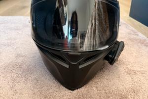 Casco moto AGV K1 nero opaco +. Cardo Packtalk neo