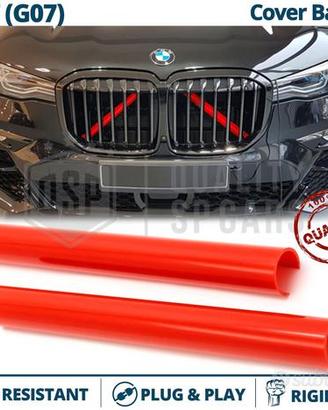COVER Barre Radiatore ROSSE per Bmw X7 G07 Fasce