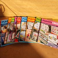 set dieci opuscoli punto croce