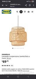 Lampada bambù Sinnerlig Ikea