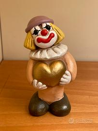 Clown di nome Maxi THUN rosa e lilla Vintage