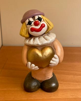 Clown di nome Maxi THUN rosa e lilla Vintage
