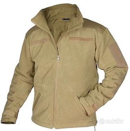 Giacca tecnica in pile pesante SMALL beige NUOVA Abbigliamento e