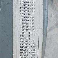 Catene da neve 9mm 185/55R15 misure in tabella