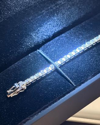 Bracciale tennis oro 18kt e diamanti naturali