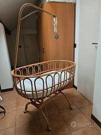 culla vimini e pizzo