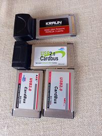 lotto schede usb pcmcia