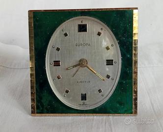 Orologio da tavolo d'epoca 2 Jwels Europa Germany