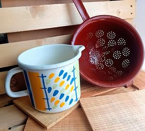 Set  cucina metallo smaltato anni '50/ '70