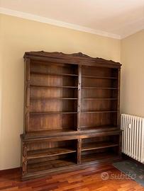 libreria classica legno massello