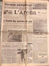 Edizione L’Arena 13 maggio 1985 H. Verona Campione