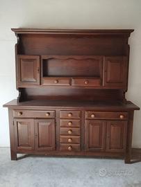 Credenza con alzata in legno – stile rustico arte