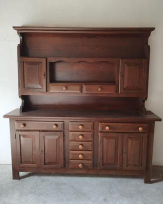 Credenza con alzata in legno – stile rustico arte