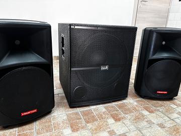 Impianto audio dj