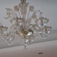 lampadario in murano con dorature 