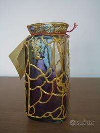 VASO VETRO MURANO ZEFIRO VETRI PREZIOSI Decorato