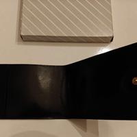 PORTA ASSEGNI FANTONI in vera pelle, colore nero