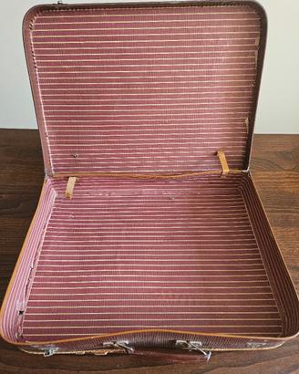 Valigia vintage anni ’50/’60 per arredo e scena