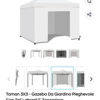 Gazebo pieghevole 3x3 