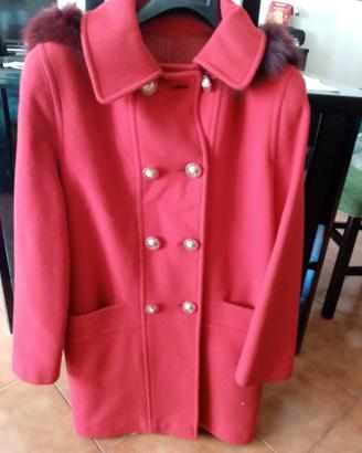 cappotto con cappuccio simil Montgomery 