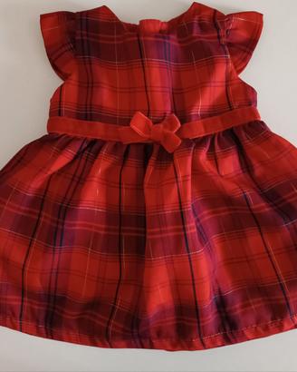 Vestito scozzese Prenatal per bimba 2-3 mesi