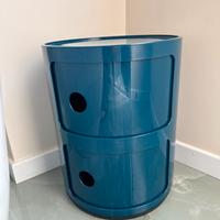 Comodino Kartell due cassetti blu