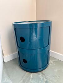 Comodino Kartell due cassetti blu