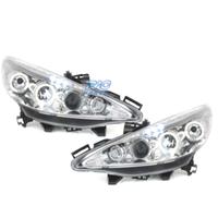 FARI PEUGEOT 207 06-12 OCCHI ANGELICI FONDO CROMAT
